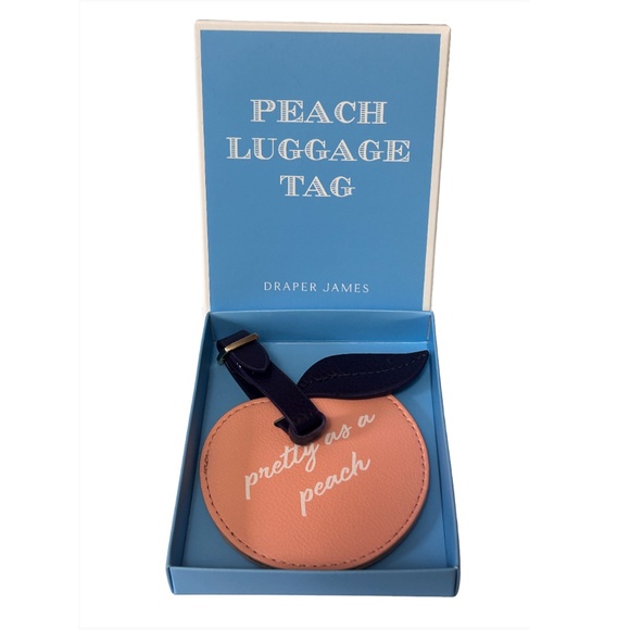 Draper James Luggage Tag Pretty as a Peach in Box NIB Reese Witherspoon - Picture 2 of 7